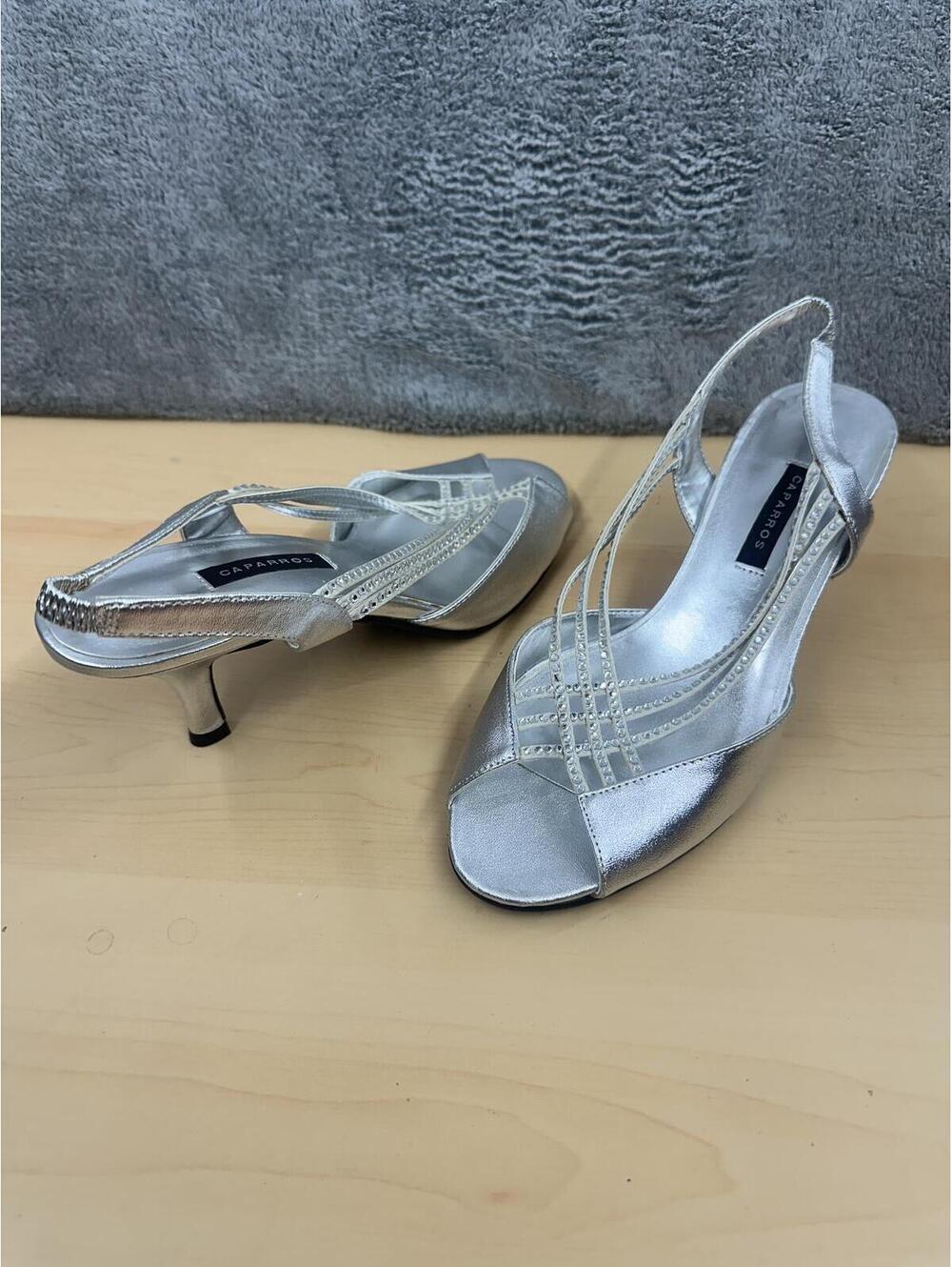 Caparros Silver Slingback Heels